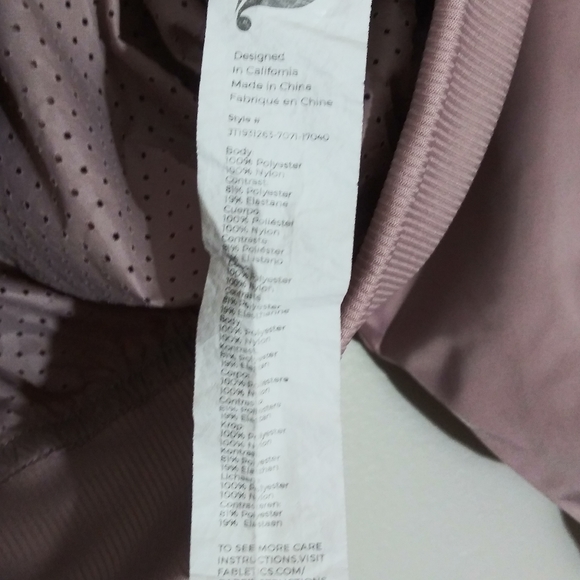 Fabletics "Eva" bomber reversible jacket/windbreak - Picture 8 of 8